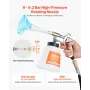 Car Cleaning Gun, 6-9.2 Bar High-Pressure Air Blow Gun with 2 Set Nozzles & 1L Liquid Bottle, Vortex Cleaning Gun, Quickly Blast