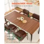 Rectangle Dining Table, 71 inch Length Large Wood Tables for 6-8 Person, Farmhouse Dinner Furniture, Rustic Conference Desk with