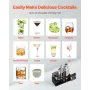 Cocktail Shaker Set, 13-Piece Stainless Steel Bar Tools with Bamboo Stand, Martini Bartender Kit Accessories | Mixer Spoon, Mudd