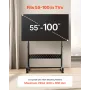 Rolling TV Stand Mobile TV Cart holder op til 205 lbs til