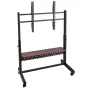 Rolling TV Stand, Mobile TV Cart for 55-100 Inch Screens, Height Adjustable Portable Monitor Stand with Tray, Holds up to 205 lb