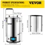 Elektrisk brygningssystem, 8 gal/ 30 L, alt-i-en-ølbryggeri m/