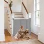 Retractable Baby Gate, 870 mm Tall, Extends up to 1800 mm Wide, Retractable Gate for Kids or Pets, Mesh Material, Easy to Instal