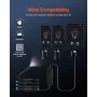 Endoscope Camera with Light, 1920P HD Borescope for Android & IOS, 8 LED Lights Inspection Camera with 3m Semi-Rigid Cable, 2X Z