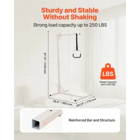 Trapeze Bar for Bed Mobility 250 LBS Capacity Free Standing Trapeze Bar