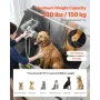 Electric Lift Dog Washing Station, 127 cm Professional Stainless Steel Pet Grooming Tub w/ PE Water Filter Board, Faucet & Showe