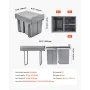 Pullout Trash Can for Kitchen Cabinets, 20+10+10L Double Under Sink Garbage Waste Recycling Bin, Under Mount Waste Container, wi