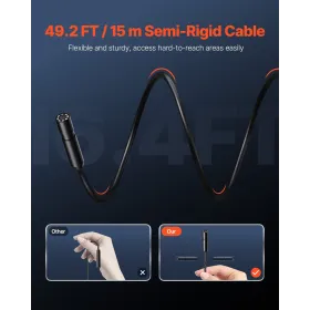 Endoskopkamera 1920p HD Borescope til Android & iOS med 15 m kabel