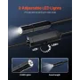 Endoscope Camera with 15m Semi-Rigid Cable, 1920P HD Borescope for Android & IOS, Industrial Inspection Camera with Light - 8 LE