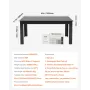 Rectangle Dining Table, 63 inch Length Large Wood Tables for 4-6 Person, Modern Dinner Furniture, Conference Desk Supporting for