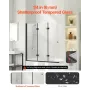 Badekarsbrusedør 51 tommer B x 56 tommer H Rammeløs, foldbar