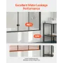 Badekarsbrusedør 51 tommer B x 56 tommer H Rammeløs, foldbar