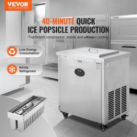 Commercial Popsicle Machine Single Mould Set - 40 PCS Ice Pops Lolly Maker