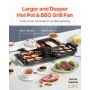 Hot Pot with Grill, 2300W 2-in-1 Electric Smokeless Grill and Hot Pot, Removable Shabu-shabu Hotpot with Non-stick Pan, Separate