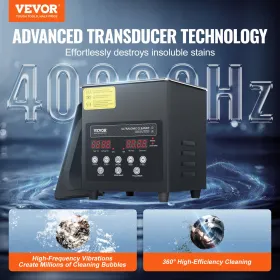 RA Sonic Cleaner Rengøringsmaskine med kurvvarmer og timer 60W