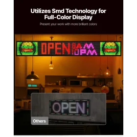 52x8in Programmerbar LED -tegn Digital rulle Display Board P10 FullColor