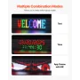 Programmable LED Sign, P10 Full Color Flexible Digital Scrolling Panel, DIY Custom Text Pattern GIF Display Board, Bluetooth APP