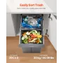 Pullout Trash Can for Kitchen Cabinets, 20Lx2 Double Under Sink Garbage Waste Recycling Bin, Under Mount Waste Container, with H
