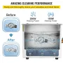Ultrasonic Cleaner, 36kHz ~ 40kHz justerbar frekvens, 6L 220V
