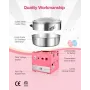 Electric Cotton Candy Machine, 1000W Commercial Candy Floss Maker with 52cm Stainless Steel Bowl, Sugar Scoop, and Drawer, Easy 
