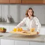 Noodle Board Stove Cover, Stove Top Cover Board for Gas Burner & Electric Stove, Bamboo Wood Cutting Board with Juice Grooves, R
