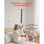 Trapeze Bar for Bed Mobility, Height-Adjustable Free Standing Trapeze Bar with 2 Wheels, 300LBS Capacity Bed Pull Up Assist for 