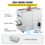 Ultrasonic Cleaner, 36KHz~40KHz Adjustable Frequency, 6L 220V, Ultrasonic Cleaning Machine with Digital Timer and Heater, Lab So