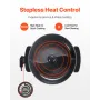 Elektrisk varm gryde 5 L Non-Stick Shabu-Shabu Hot Pot med