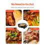 Elektrisk varm gryde 5 L Non-Stick Shabu-Shabu Hot Pot med