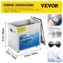 Ultrasonic Cleaner, 36KHz~40KHz Adjustable Frequency, 6L 220V, Ultrasonic Cleaning Machine with Digital Timer and Heater, Lab So