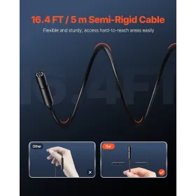 Endoskopkamera 1920p HD Borescope til Android & iOS med 5 m kabel