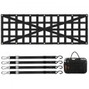 Bagklappen netto pickup truck bagklap net 54 "x 18" justerbart krydsdesign