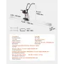 Concrete Power Screed, 4 ft Aluminum Board Straight Edge Bar Set, 4 Stroke Cement Finishing Vibrating Motor with Height Adjustab