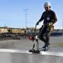 Concrete Power Screed, 12 ft Aluminum Board Straight Edge Bar Set, 4 Stroke Cement Finishing Vibrating Motor with Height Adjusta