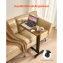 Overbed Table Mobile Bed Side Desk With Electric Lifting & 4