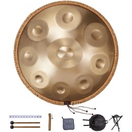 Handpan Drum 22 in 9 Notes D Minor Steel Hand Drum with Mallets for Adult