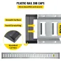 E Track Tie-Down Rail Kit, 34PCS 152.4 cm E-Tracks Set Includes 8 Steel Rails & 2 Single Slot & 8 O Rings & 8 Tie-Offs w/ D-Ring