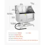 Electric Lift Dog Washing Station, 127 cm Professional Stainless Steel Pet Grooming Tub w/ PE Water Filter Board, Faucet & Showe