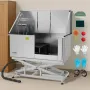 Electric Lift Dog Washing Station, 127 cm Professional Stainless Steel Pet Grooming Tub w/ PE Water Filter Board, Faucet & Showe