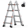 Telescoping Ladder A Frame 13 FT Extension Multi-Function for Homework