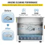 Ultrasonic Cleaner, 36KHz~40KHz Adjustable Frequency, 15L 220V, Ultrasonic Cleaning Machine with Digital Timer and Heater, Lab S
