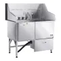 127 cm hundepleje badekar rustfrit stål w ramp vandhane venstre
