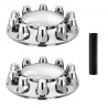 Front Axle Cover Combo Kit ABS Lug Nut Covers with Nut Cover Tools