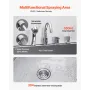304 Stainless Steel Dog Washing Station, 127 cm Pet Grooming Tub with Non-Slip Low-Slope Ramp, Storage Drawer, Hot & Cold Faucet
