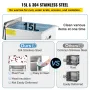 Ultrasonic Cleaner, 36kHz ~ 40kHz justerbar frekvens, 15L 220V