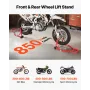 Motorcycle Stand Lift, 850lbs Capacity Front Rear Combo Stand Lift, Front Wheel Dual-Fork Stand, Rear U+L Fork Swingarm Spool St