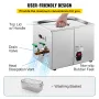 Ultrasonic Cleaner, 36kHz ~ 40kHz justerbar frekvens, 15L 220V