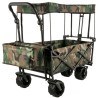 Collapsible Wagon Cart Camouflage, Foldable Wagon Cart Removable Canopy 600D Oxford Cloth, Collapsible Wagon Oversized Wheels,