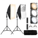 Softbox Lighting Kit 20 in x 28 in 45W 3000-6500K LED Bulbs for Shooting