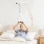 Trapeze Bar for Bed Mobility, Medical Bed Trapeze with Clamps & Metal Chain, 250LBS Weight Capacity Pull Up Assist Bar for Elder
